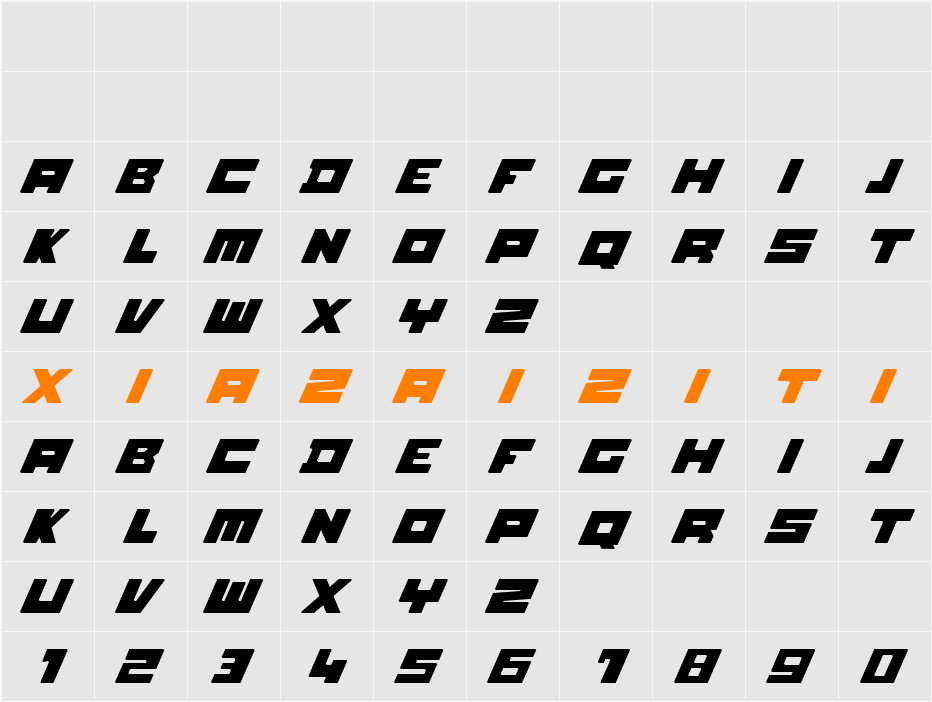 Agor 字符映射表