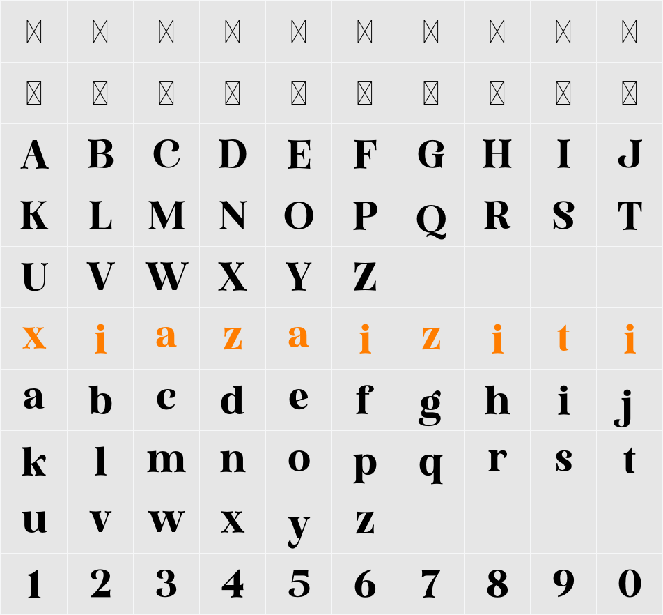 Amoitar 字符映射表