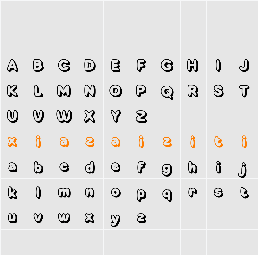 Agiven 3D Demo rudeRight 字符映射表