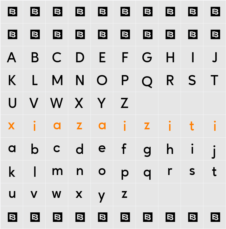 Ageo Trial SemBd 字符映射表
