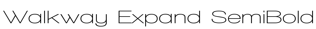 Walkway Expand SemiBold 字体预览图