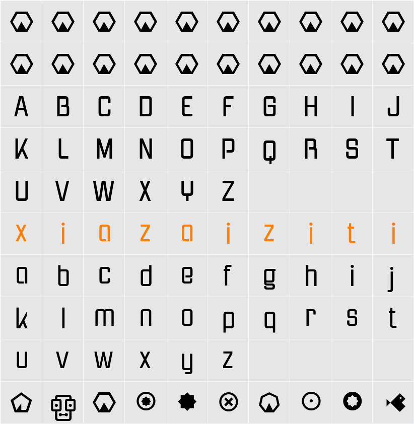 Apothem 字符映射表