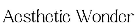 Aesthetic Wonder 字体预览图