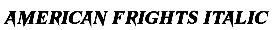 American Frights Italic 字体预览图
