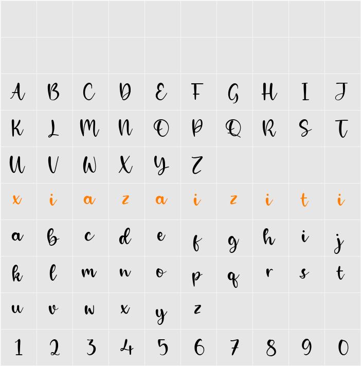 Alpinet 字符映射表
