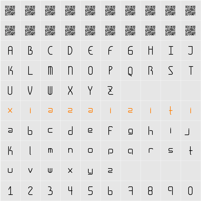 Amplitudes 字符映射表