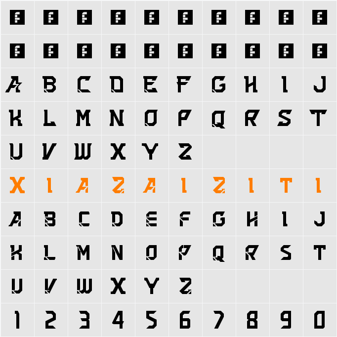 All American 字符映射表