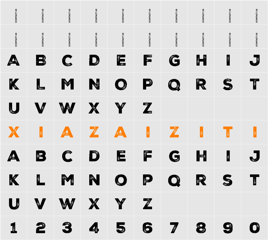 Nexa Rust Sans-Trial Black 2 字符映射表