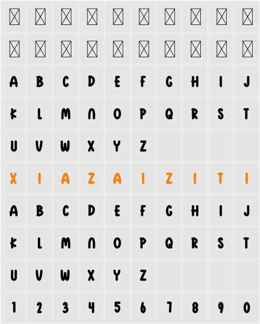 Always Smiling 字符映射表