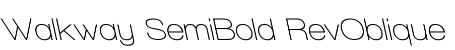 Walkway SemiBold RevOblique