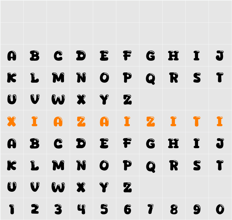 Aqua Wow 字符映射表