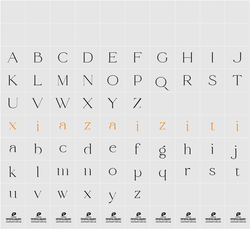 Radiant Charisma DEMO Light 字符映射表