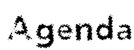 Agenda