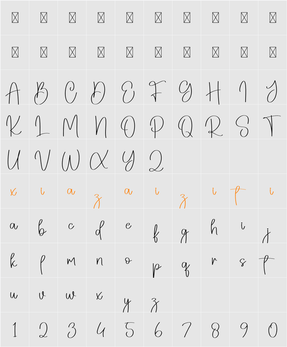 Diarynotes 字符映射表