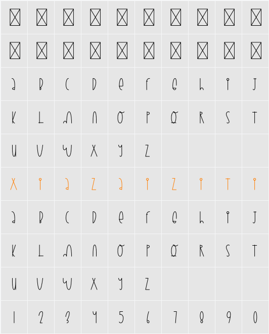 Patrick Time 字符映射表