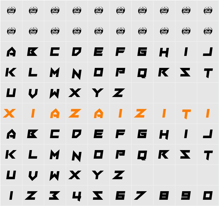 Sacred Hertz 字符映射表