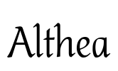Althea 字体预览图