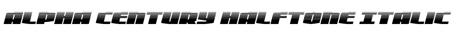 Alpha Century Halftone Italic