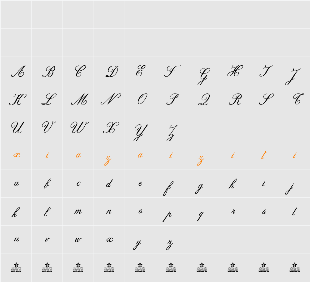 Alouette Personal Use 字符映射表