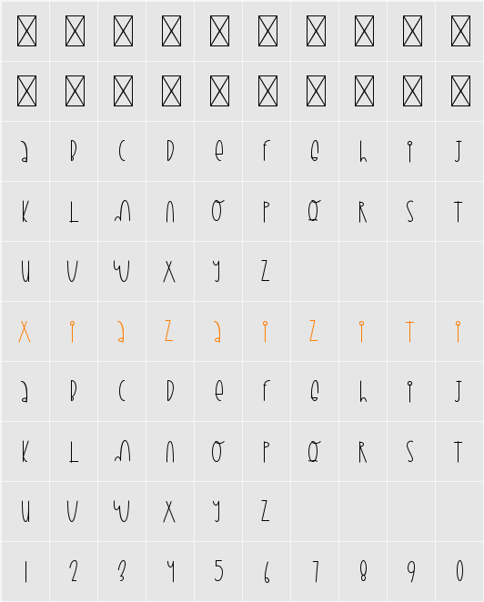 Patrick Time 字符映射表