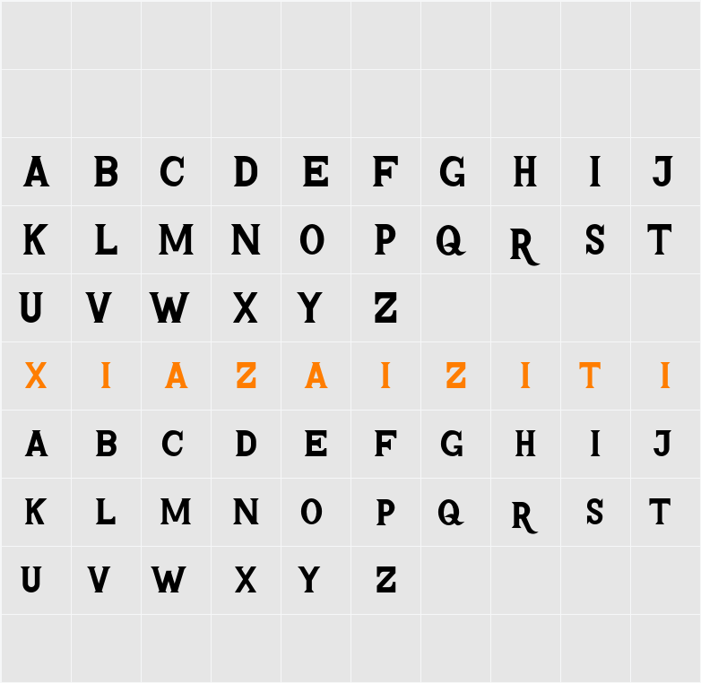 Arnod Demo 字符映射表