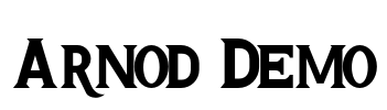 Arnod Demo 字体预览图
