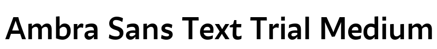 Ambra Sans Text Trial Medium