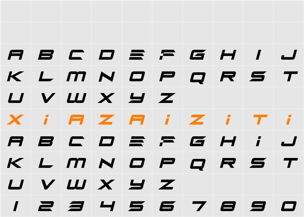 Alien Mine 字符映射表