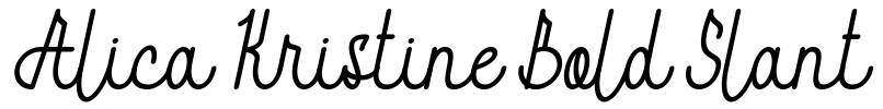 Alica Kristine Bold Slant