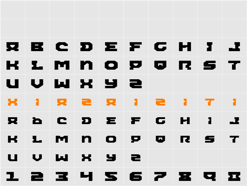 Airacobra Expanded 字符映射表