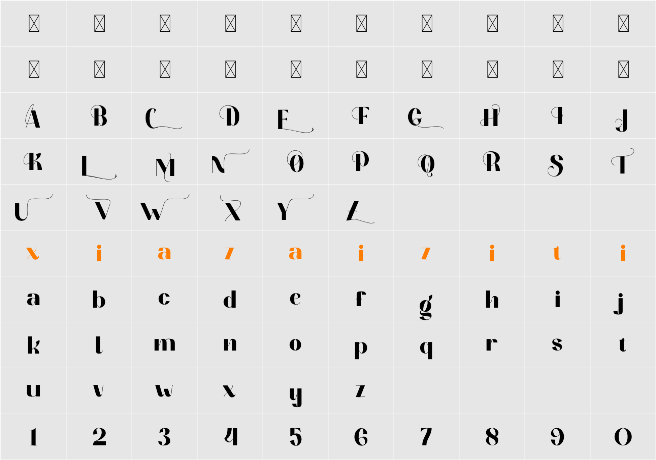 Alisant 字符映射表