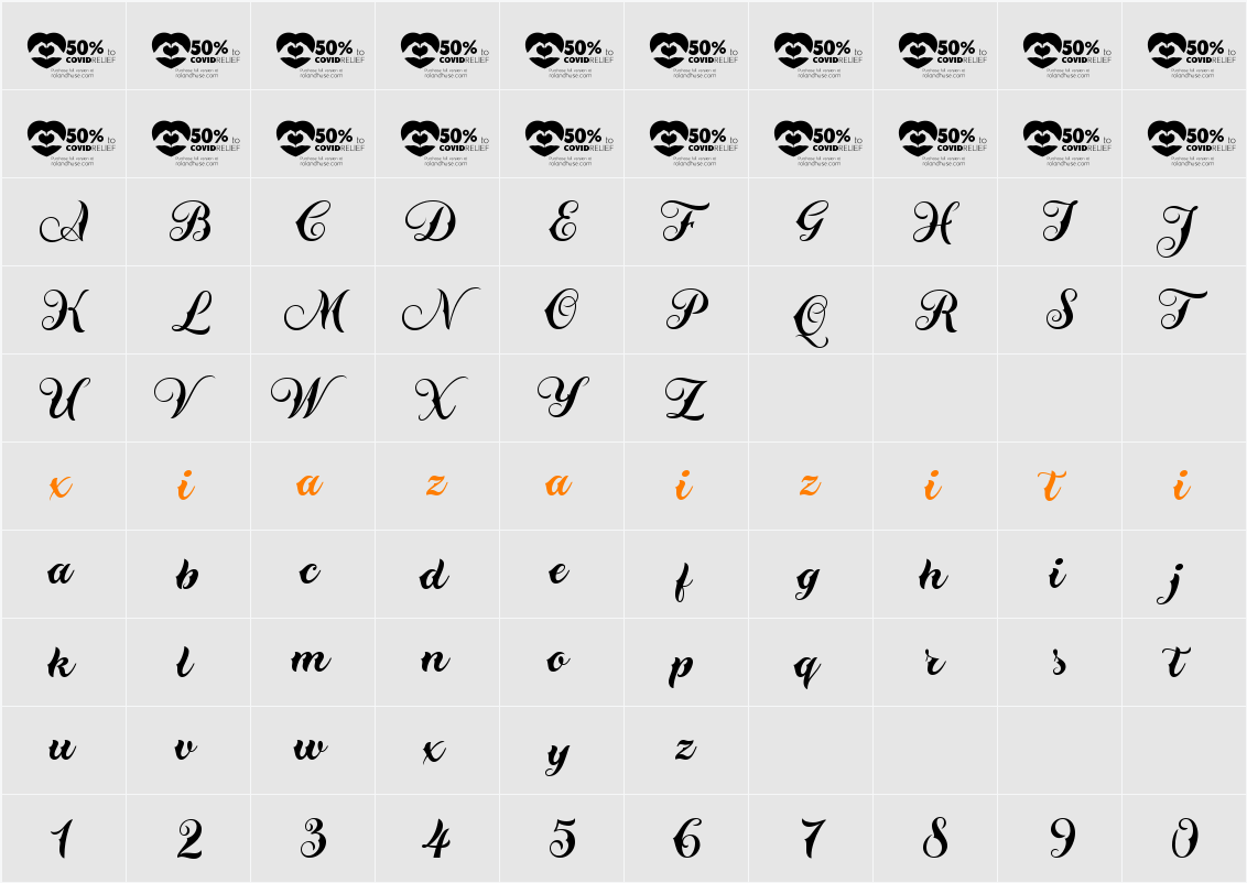 Alone Together Script Demo 字符映射表