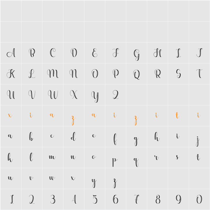 Alyne 字符映射表