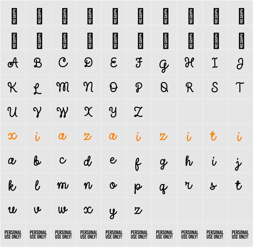 Adorable Notebook 字符映射表