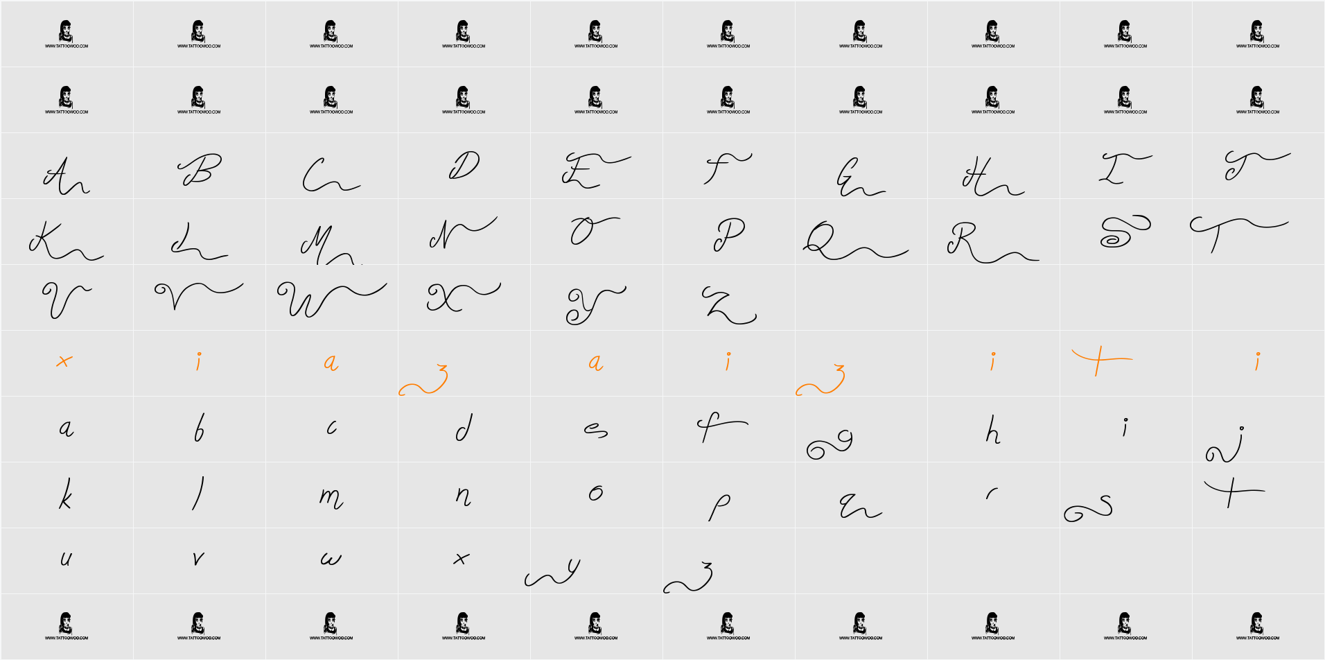 Aluminum Trucks 字符映射表