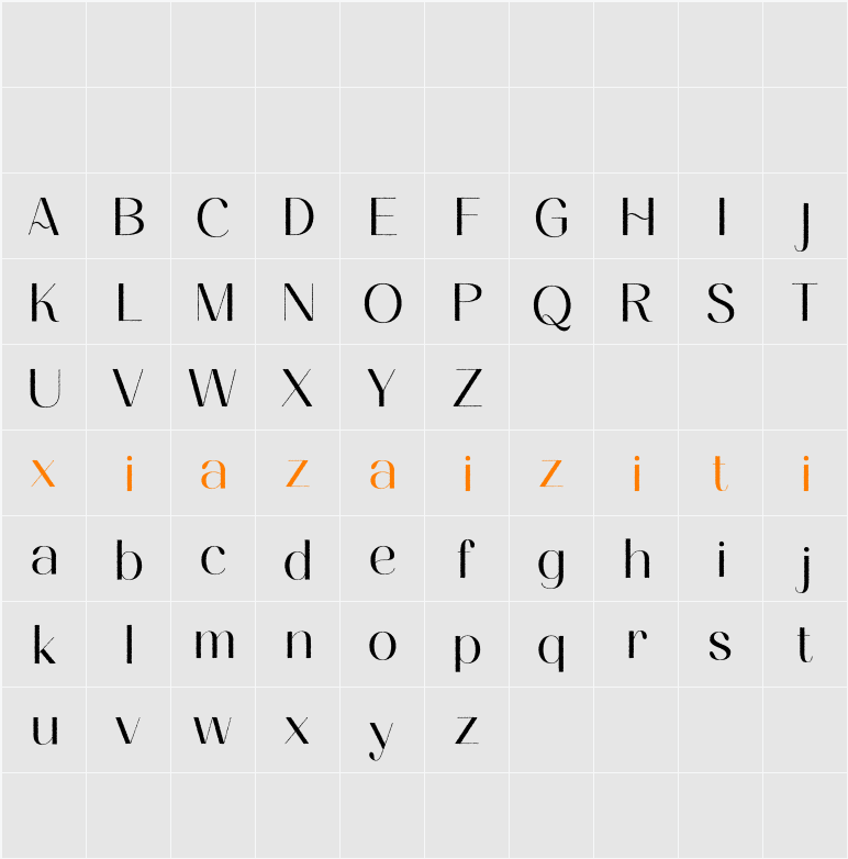 Ameda Rough Demo 字符映射表