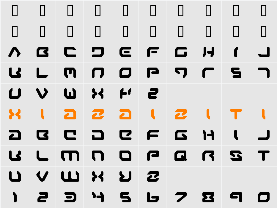 Airstrip One 字符映射表