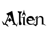 Alien 字体预览图