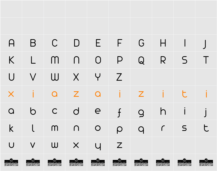 Arista Pro Light 字符映射表