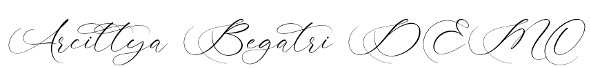 Arcittya Begatri DEMO 字体预览图