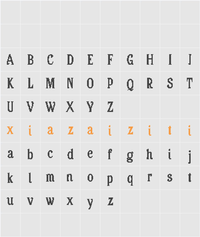 Asvoria Disco Demo 字符映射表