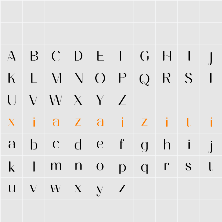 Ameda Rounded Demo 字符映射表