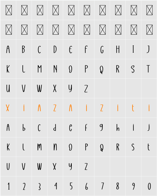 Ferocious 字符映射表
