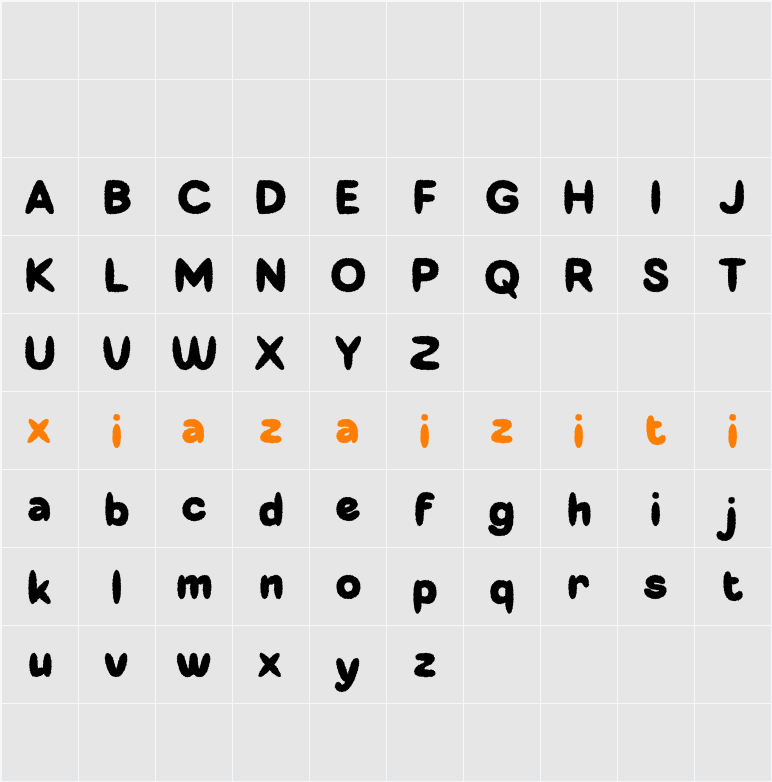 Agiven Rough Demo 字符映射表