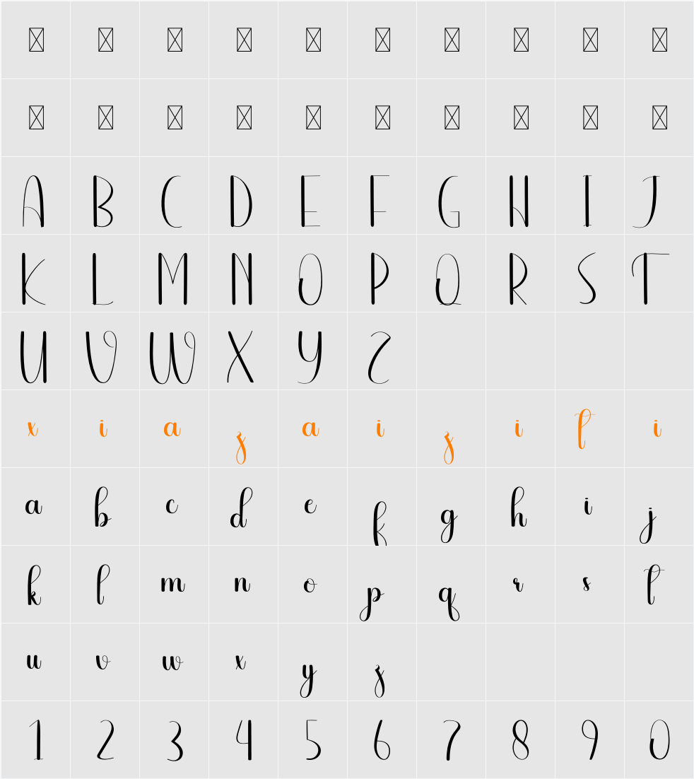 Ourline 字符映射表