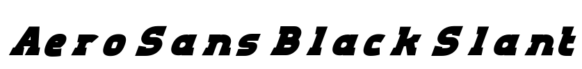 Aero Sans Black Slant