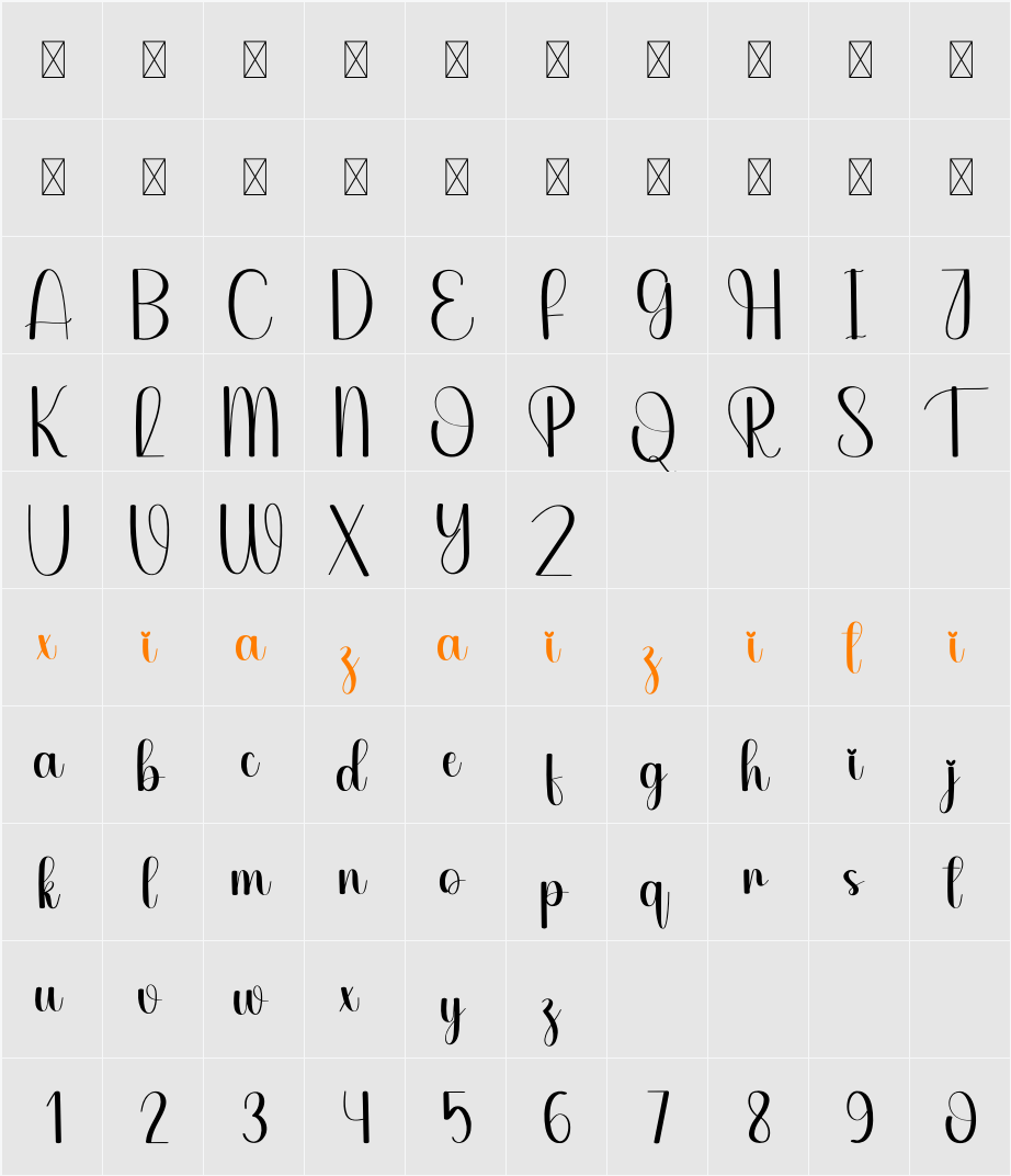 Atmosphere 字符映射表