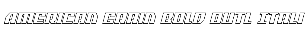 American Grain Bold Outl Itali