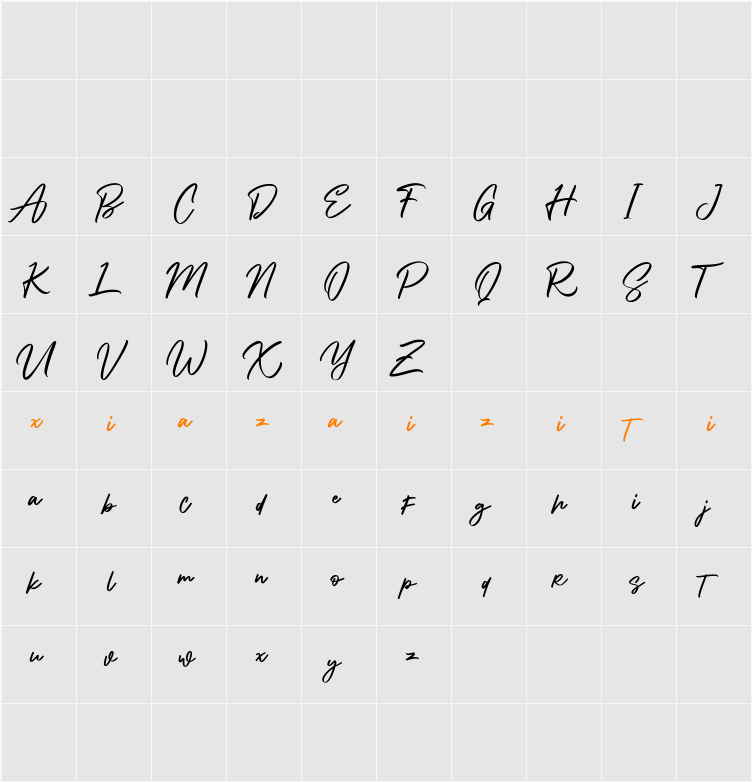 Alphasoil Free 字符映射表