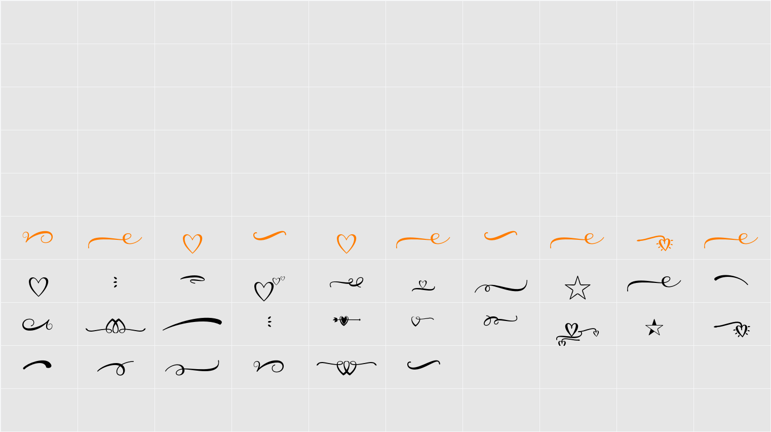 Alista Extras 字符映射表